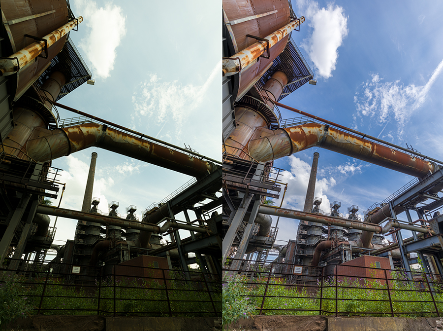 Entwicklungswege Lightroom Landschaftspark Duisburg Nord 01