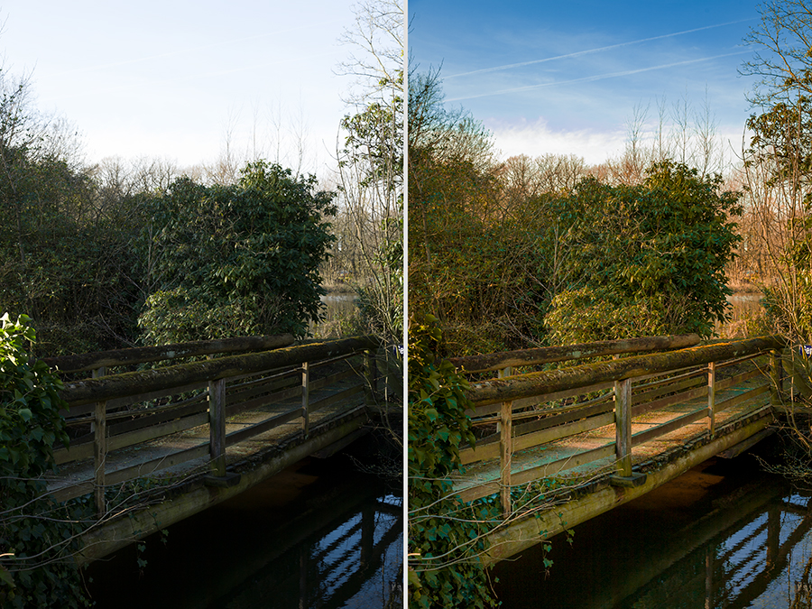 Entwicklungswege in Lightroom, alte Brücke, Tüshaus Mühle 01