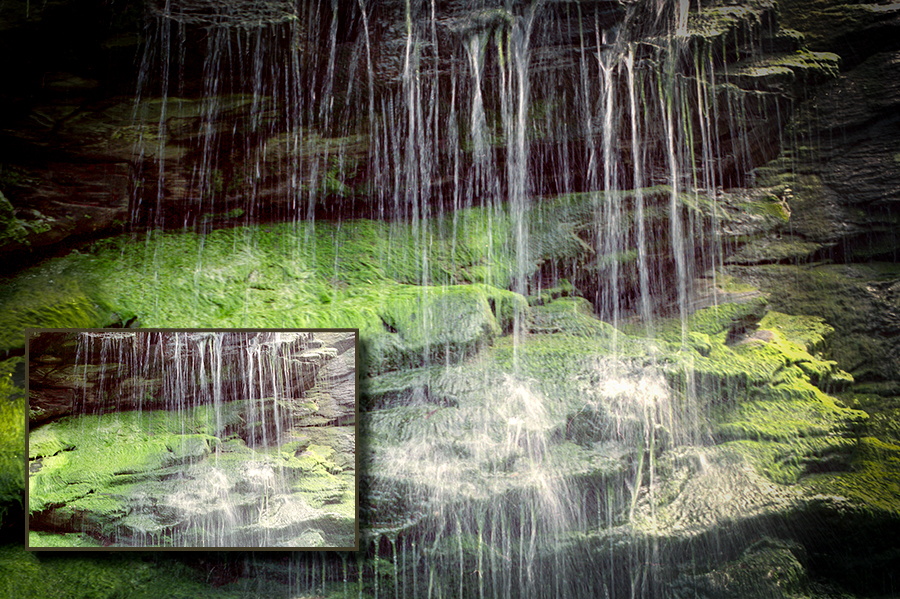 Entwicklungswege, Lightroom, Wasserfall, Tintagel 01