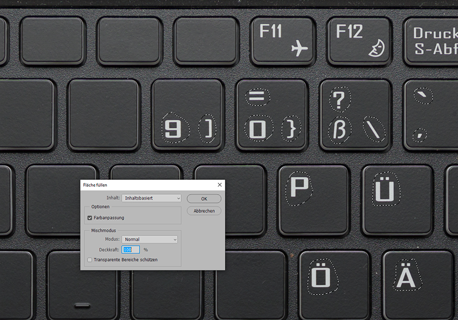 Text auf Tastatur in Photoshop 02