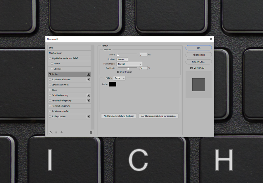 Text auf Tastatur in Photoshop 04