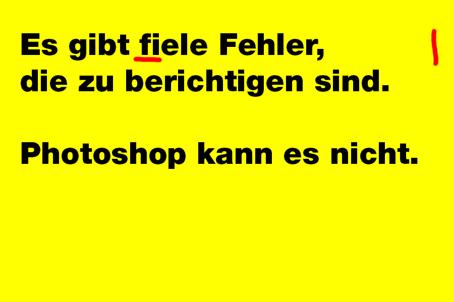 Photoshop, Rechtschreibprüfung, funktioniert nicht, Problem, 01