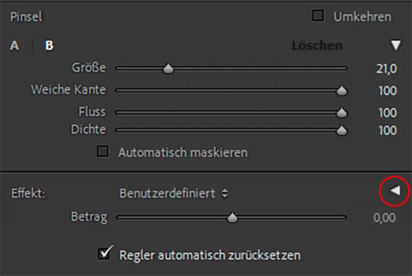 Lightroom Tipps, Maskierung, Tastenkürzel, Shortcut, Maskierungsfarbe, Veränderung Effekt, automatisches Maskieren, 02