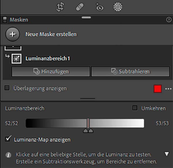 Luminanzmasken, Lightroom, Photoshop, Zonensystem, Makierung, Luminanz, 02